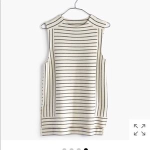 MADEWELL - Sleeveless funnelneck top in stripe
